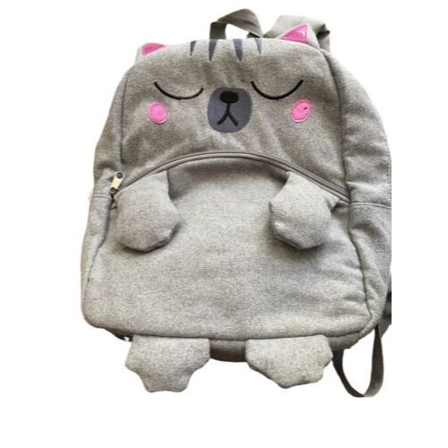 Gray Kitty Cat Backpack